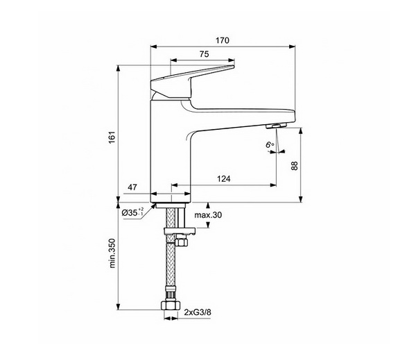 смеситель для раковины IDEAL STANDARD CERAPLAN
